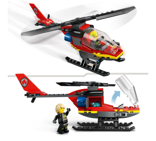 lego city 60411 constructor "elicopter de pompieri" (85 el.)