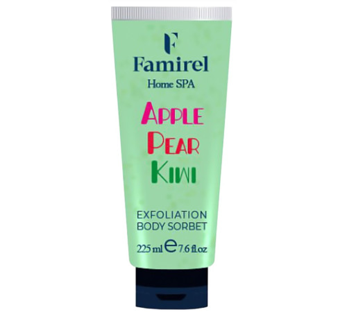 Famirel Отшелушивающий сорбет для тела "Apple&Pear&Kiwi" (225 мл) 086080  famirel Отшелушивающий сорбет для тела "apple&pear&kiwi" (225 мл) 086080