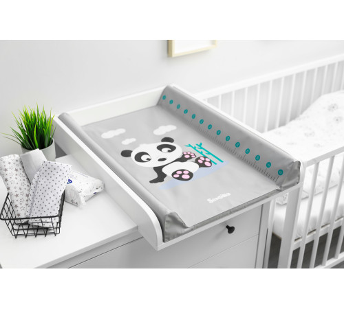 sensillo-13709 Пеленальник на комод "Панда" (70x49 см.) серый