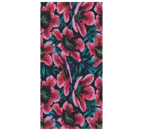  strateg leo ba-0003 mozaic cu diamante "imprimeu floral" (50x25 cm.)