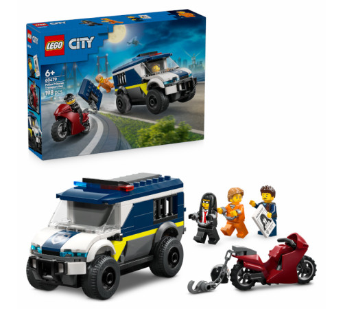 lego city 60479 constructor "dubă poliției pentru transportul deținuților" (198 el.)