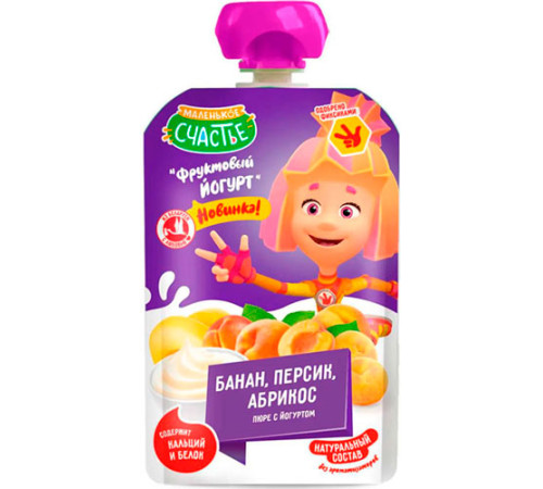Питание и аксесcуары в Молдове "Маленькое счастье" Пюре Фиксики йогурт-банан-абрикос-персик 85 гр. (6м+) Питание и аксесcуары в Молдове "Маленькое счастье" Пюре Фиксики йогурт-банан-абрикос-персик 85 гр. (6м+)