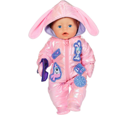 zapf creation 834190 set de haine pentru păpuși  baby born salopeta de iarna (43 cm.)