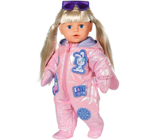 zapf creation 834190 set de haine pentru păpuși  baby born salopeta de iarna (43 cm.)