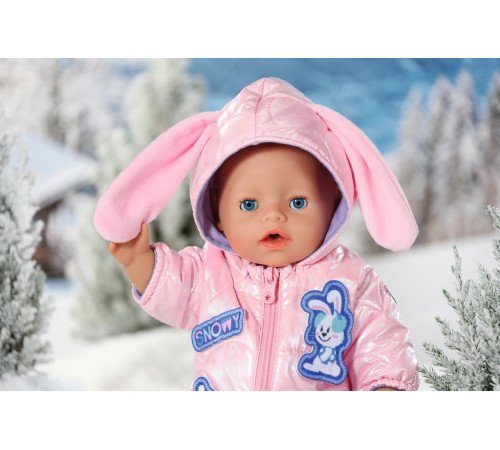 zapf creation 834190 set de haine pentru păpuși  baby born salopeta de iarna (43 cm.)