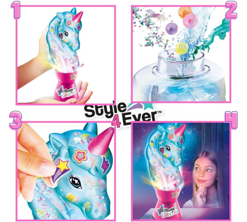 canal toys ofg297cl mini lampă cu lavă "unicorn" cu decorațiuni