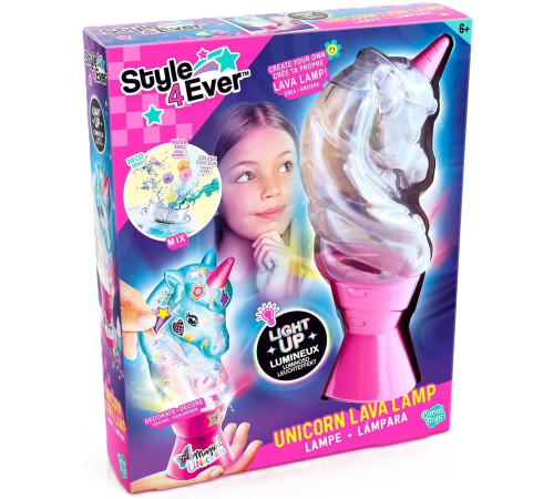 canal toys ofg297cl mini lampă cu lavă "unicorn" cu decorațiuni