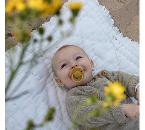 bibs Пустышка круглая силиконовая de lux (0-36 м.)  honey bee