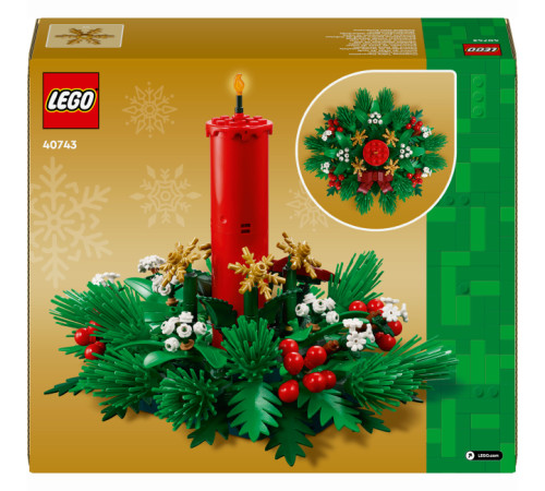 lego iconic 40743 constructor "decorațiuni de masă de crăciun" (433 el.)