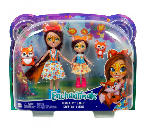 enchantimals hcf81 set de joc "vulpitele felicity si surioara"