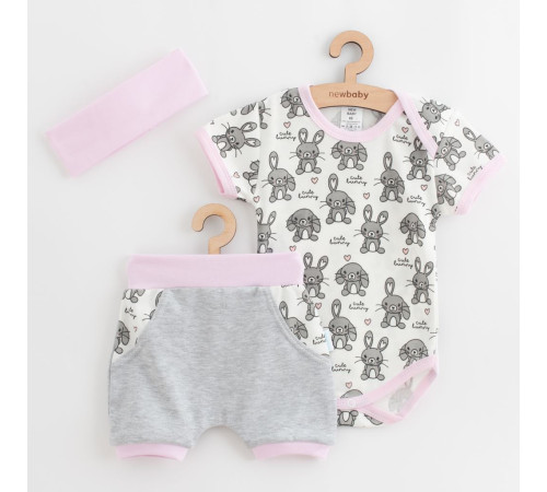 Haine pentru copii in Moldova new baby 51683 costum 3 un (body+sorti+bentiță) perfect summer 86cm (12-18luni)