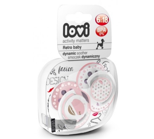  lovi 22/805 suzeta dinamica din silicon retrobaby (6-18 m.) fata