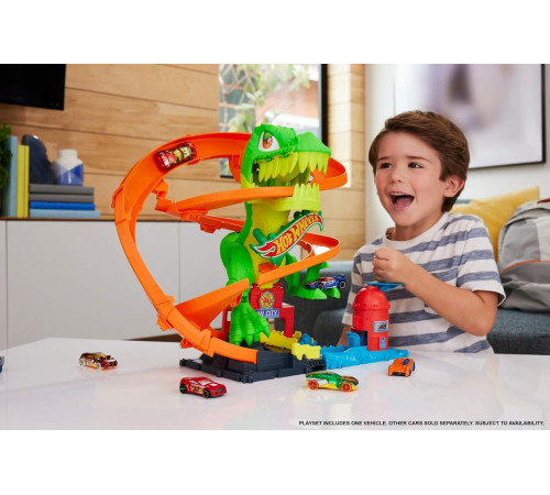 hot wheels jbm73  set de joc "t-rex blaze battle"