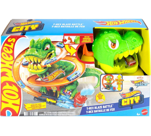 hot wheels jbm73  set de joc "t-rex blaze battle"