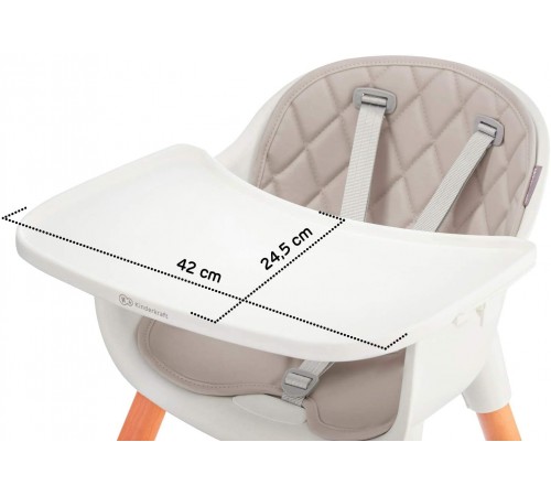 kinderkraft Стульчик для кормления sienna серый