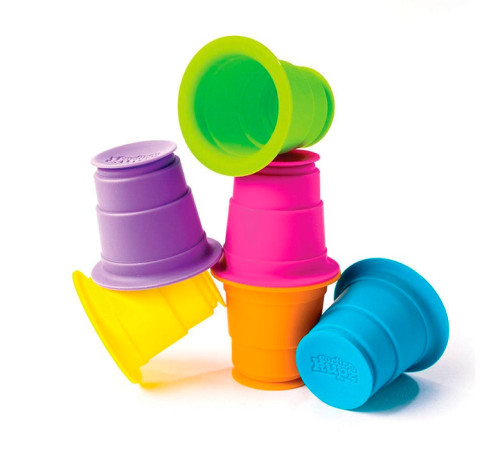 fat brain f183ml Тактильные игрушки "Мягкие чашки" suction kupz (6 шт.)