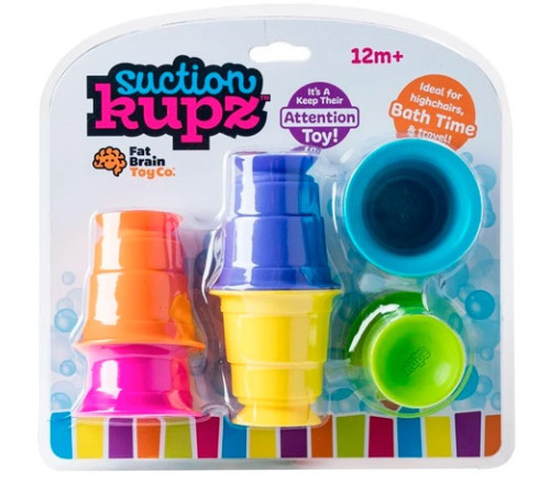 fat brain f183ml Тактильные игрушки "Мягкие чашки" suction kupz (6 шт.)