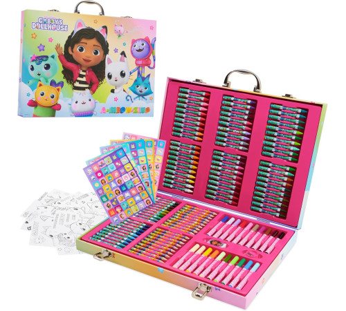 total office gd-1115 set de colorat in trusa "gabby's dollhouse" (137 piese)