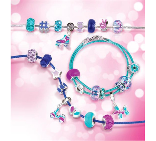 make it real 1721m set creativ "halo charms bracelets true blue"