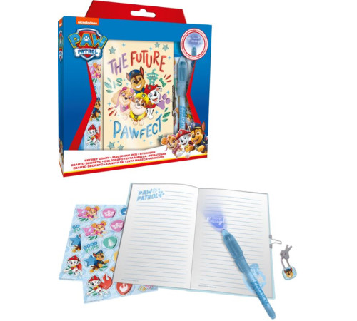 paw patrol pw19970 jurnal "paw patrol" cu pix magic si autocolante