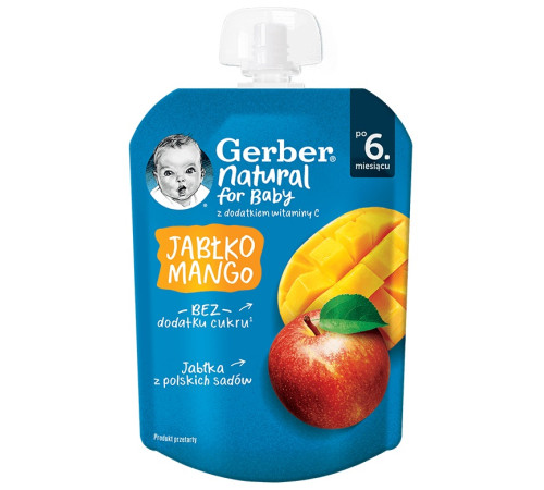  gerber piure "mere-mango" (6 m+) 80 gr.