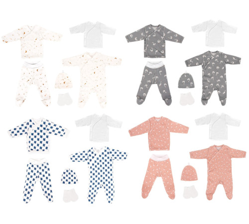 Детская одежда в Молдове sevi 530 Набор одежды  для новорожденных (6 ед.) в асс.