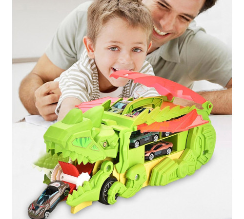 611125 set de joacă "dino truck" cu mașini