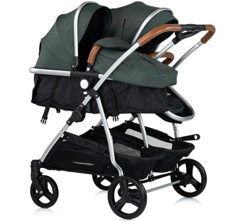 chipolino carucior pentru gemeni duo smart kbds02504ba basil