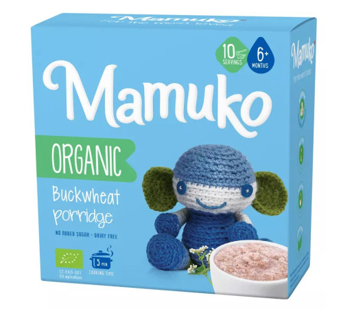  mamuko terci organic fara lapte de hrisca (6 luni+) 200 g.