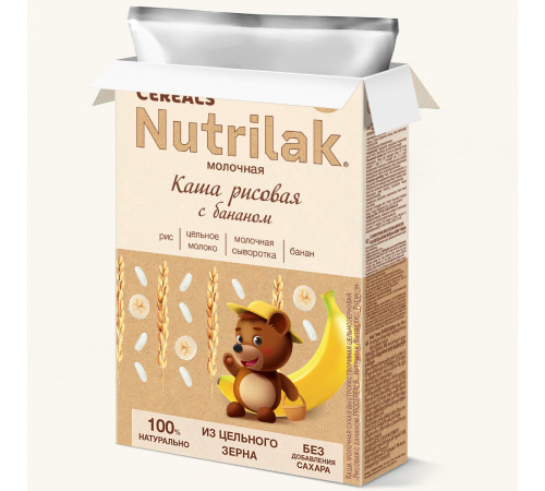 nutrilak Каша молочная рисовая с бананом (6 м +) 200 гр