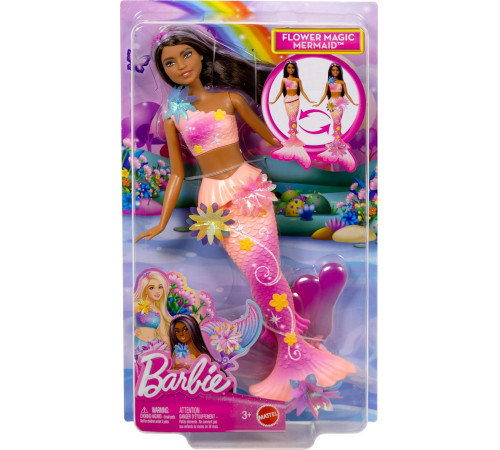 barbie jdm73 Кукла Барби-русалка "Цветочная магия" брюнетка