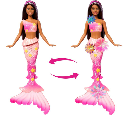 barbie jdm73 Кукла Барби-русалка "Цветочная магия" брюнетка