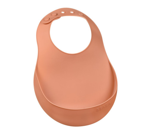 beaba b913559 bavetă din silicon cu buzunar pentru copii terracotta 
