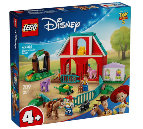  lego disney 43304 constructor "ferma de cai a lui blaze" (209 el.)