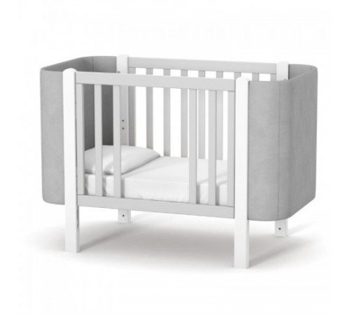 veres 05.3.1.212.17 patuț pentru copii ЛД5 monaco velour (alb/gri)