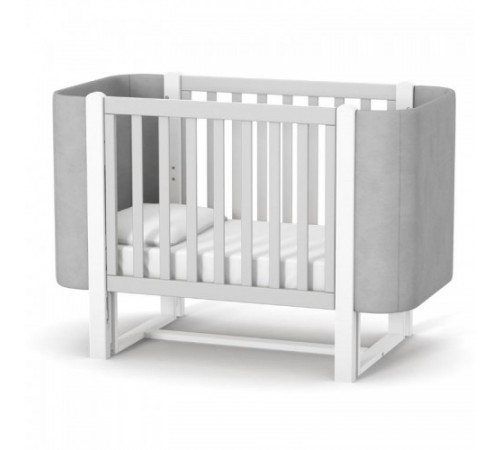 veres 05.3.1.212.17 patuț pentru copii ЛД5 monaco velour (alb/gri)