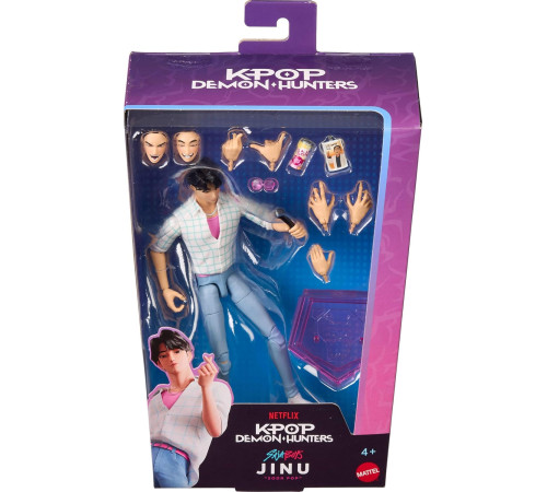 kpop demon hunters jry33 figurină jinu "soda pop" cu accesorii (17 cm)