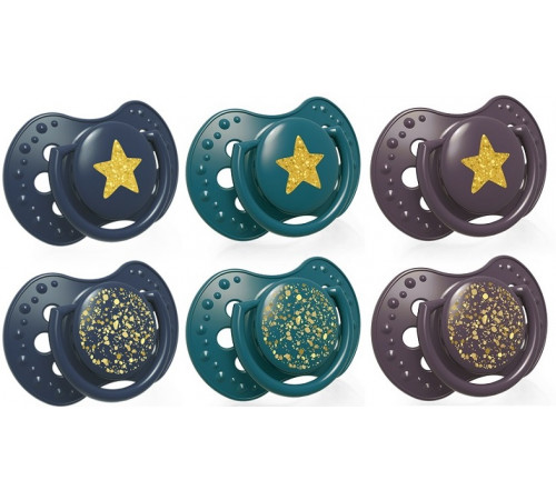 LOVI 22/892 Suzeta dinamica din silicon "Stardust" (0-3 m) 2 buc.   lovi 22/892 suzeta dinamica din silicon "stardust" (0-3 m) 2 buc.