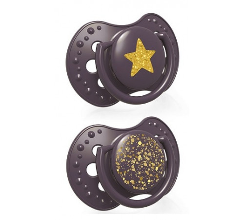 lovi 22/892 suzeta dinamica din silicon "stardust" (0-3 m) 2 buc. 