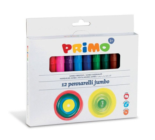 primo Фломастеры моющиеся jumbo ( 7,6 мм.) 12 цветов