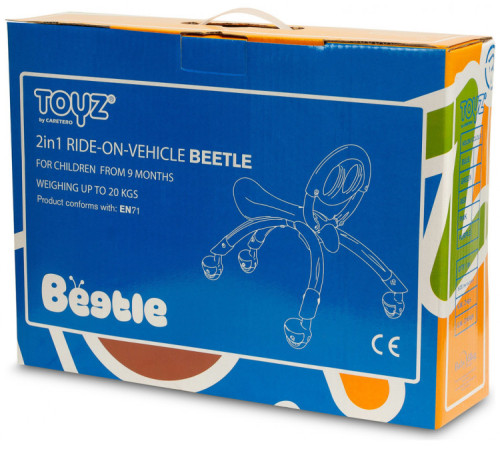 toyz-2526 Детская машинка-каталка 2в1 beetle (синий)