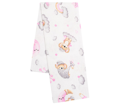 new baby 56597 pelinca flanel "koala" imprimeu roz