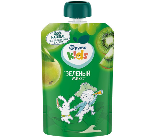 "Фрутоkids" piure "mix verde" (9 luni+) 90 gr.