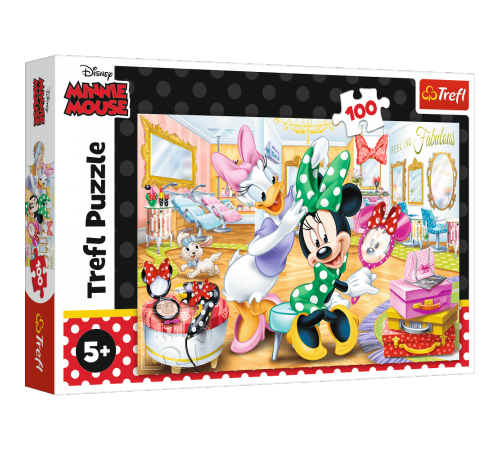 trefl 16387 puzzle "minnie în salonul de frumusețare" (100 de e-mail)