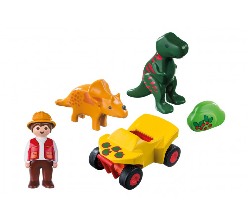 playmobil  9120 constructorul "explorer cu dinozaur" seria 1.2.3.