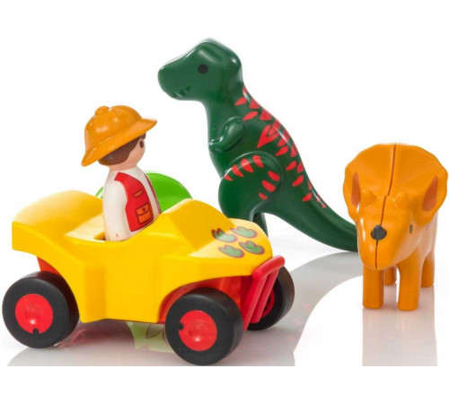 playmobil  9120 constructorul "explorer cu dinozaur" seria 1.2.3.