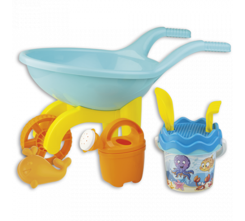  androni 6323-fish set pentru nisip într-o roabă "happy fish"