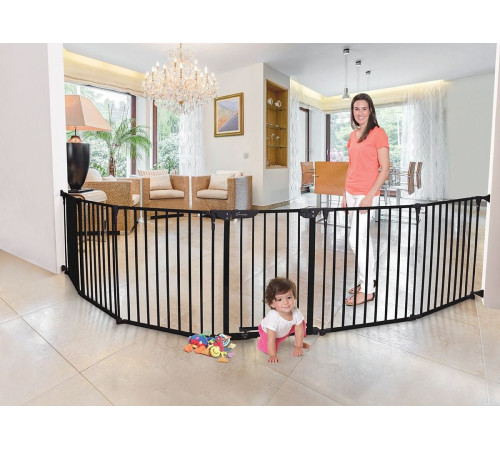 dreambaby g2003bb porțile de siguranță-tarc 3 in 1 "royale converta" (pana la 3,8 m) negru