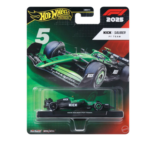  hot wheels jkd89 mașină "premium kick sauber 2025 formula 1&reg; team #5"