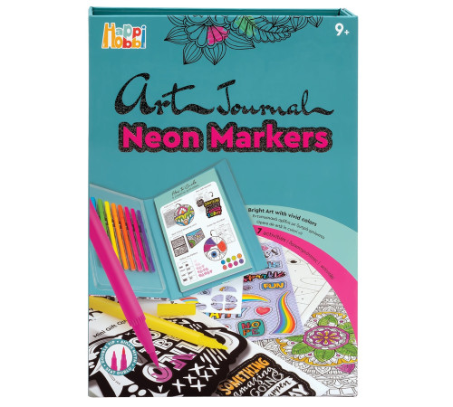  as kids 1038-11041 Креативный набор-дневник happihobbi "art journal neon markers"